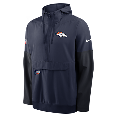 Nike Denver Broncos ウォームアップジャケット Men's Nike Navy Denver Broncos Sideline Half-Zip UV